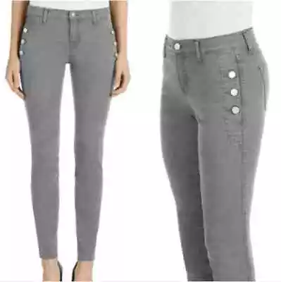 J Brand Zion Mid-Rise Skinny Ankle Jean In Distressed Silver Fox Size 29 • $19.60