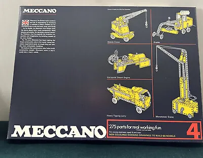 £49 • Buy Meccano Set 4 1973 In Collectable Condition With Original Manual/slips Etc  #1