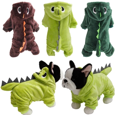 Pet Cat Dog Dinosaur Dragon Cosplay Costume Coat Puppy Clothes Hooded Outfits • £7.59