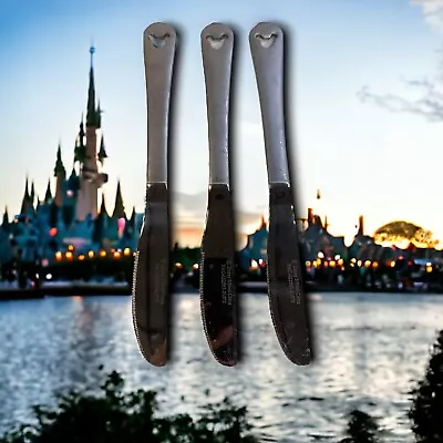 (3) Disney MICKEY MOUSE Butter Knife Stainless Pierced Silverware Flatware • $16.99