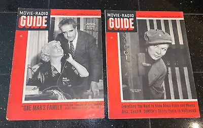 Movie-Radio Guide Magazine~1942~Lot Of 2 • $12