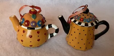 Lot Of 2 Mary Engelbreit Teapot Ornaments - Lot Of 2 (two) • $23.95