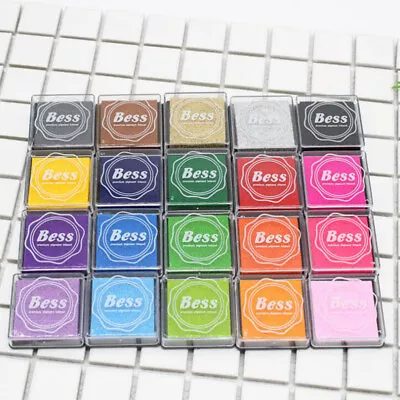  Rainbow Ink Stamps Craft Pad Pads For Kids Finger Suits Postage Child • £12.28