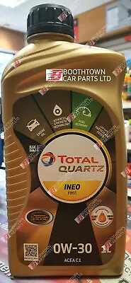 £14.25 • Buy TOTAL Quartz Ineo First 0w30 Fully Synthetic Engine Oil 1 Litre PSA PEUGEOT