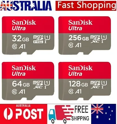 $39.90 • Buy Micro SD Card SanDisk 32GB 64GB 128GB 256GB Ultra A1 Class10 Memory