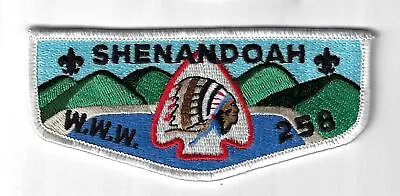 OA Shenandoah Lodge 258 WWW Flap WHT Bdr. SJAC Waynesboro VA [TX-608] • $8.95