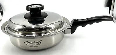 Americraft Small Skillet Pan With Lid Cook Pot Waterless 9  • $59.99