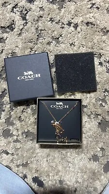 NWT COACH C7787 Keith Haring X Disney Mickey Mouse With UFO Gold Tone Necklace • $39.98