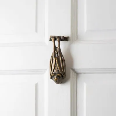 Antique Door Knocker Bat Brass Gothic Door Knocker 5 Inch X 2 Inch • $37.79