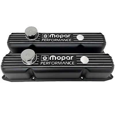 NOS Mopar 383 400 440  Big Block Black  Aluminum Valve Cover Set With  Grommets • $295