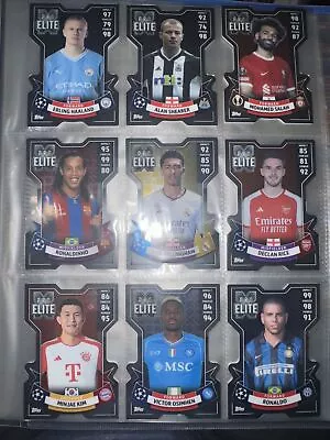 Topps Match Attax Extra 2024 23/24 Complete Set Of 9 Pro Elite Chrome X Cards • £30