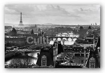 POSTER Paris Rooftops Eiffel Tower • $7.99