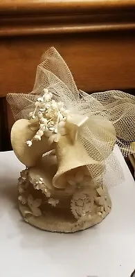 Vintage Plaster Mica Glitter Bells Lily Of The Valley Wedding Cake Topper • £36.11