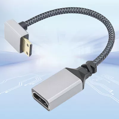 20CM Mini HDMI-Compatible Cable Adapter 4K@60HZ V2.0 Right Angled (Down) • $7.39