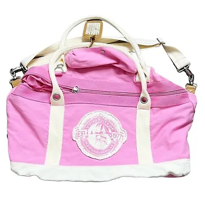 Margaritaville | Womens Pink Ivory Canvas Weekender Duffle Overnight Bag • $60.19