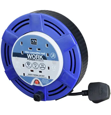 Masterplug 4 Socket Cable Reel - 10m • £14.99