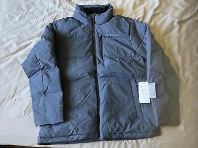 Eddie Bauer Mens Essential 550 Down Jacket Twilite Navy Blue Sz Large • $68