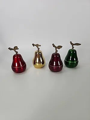 DL & Co Enamel & Brass Modern Alchemist Boite De Poires Pear Tealight Candles • $55.99