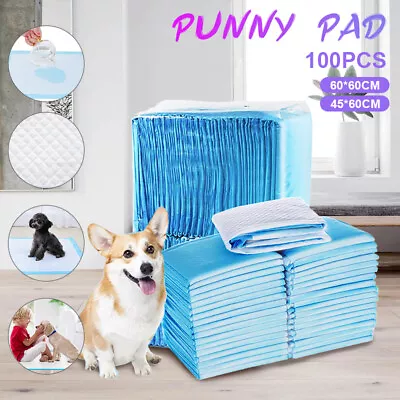 £10.79 • Buy 100 Large Puppy Training Trainer Train Pads Toilet Pee Wee Poo Dog Pet Cat Mats
