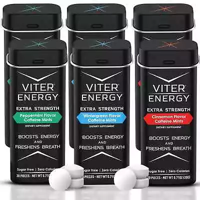 Viter Energy Extra Strength Caffeine Mints - Boosts Energy & Freshens Breath • $28.99