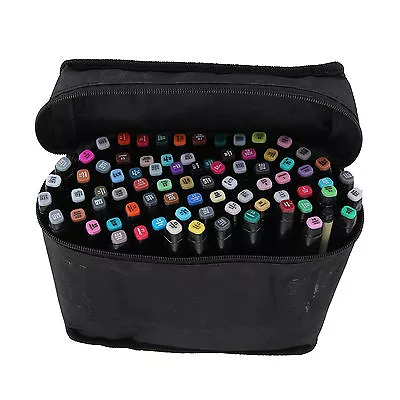 80 Colors Oily Alcohol Twin Tips Graphic Art Markers Pens Fine Broad Gel Pens UK • £10.99