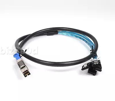 Mini SAS To Sata Cable External Mini SAS HD SFF 8644 To 4 Sata Serial 100cm • $27.98
