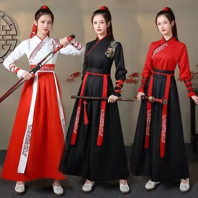 Hanfu Unisex Women Men Couples Matching Fairy Ancient Chinese Wuxia Cosplay • $33.29