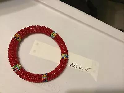 Maasai Bead Bangle Bracelet Kenya African Jewelry Africa Seed Masi Art Bb 004 • $6.29