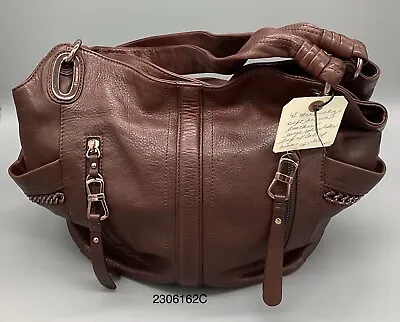 Brown Leather B. Makowsky Shoulder Purse • $20