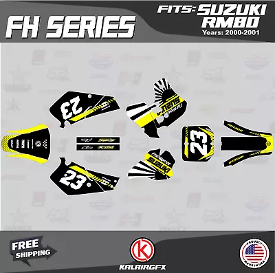 Graphics Decal Kit For Suzuki RM80 (2000-2001) RM80 FH Series - Yellow • $54.99