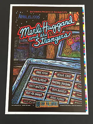 Special Uncut Merle Haggard & The Strangers Rock N Roll Concert Poster Fillmore • $100