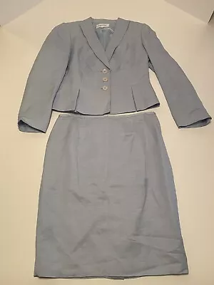Calvin Klein Powder Blue Blazer W/ Skirt - Spare Button Still Attached Size 10p • £77.10