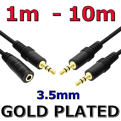AUX Male To Male / Female Audio Cable 3.5MM Plug Stereo Headphone Cord Extension • $4.99