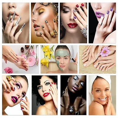 Nail Salon Beauty Spa Posters Manicure Pedicure Photo Prints - A5 A4 A3 A2 A1 • £4.99