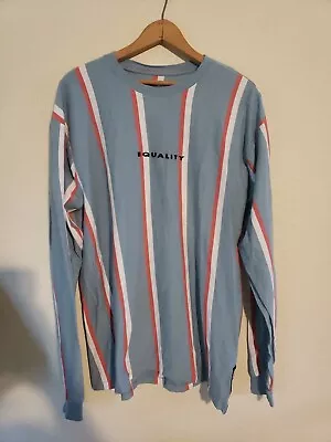 Vox Populi For The People Equality Striped Long Sleeve Tee Mens Size XLARGE XL • $11.89