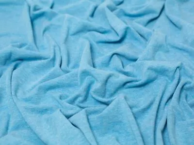 Minerva Melange Cotton Jersey Stretch Knit Fabric 150cm / 60  Wide - Per Metre • £18.99