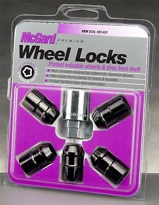 1 - McGard 1/2 -20 Locking Wheel Lug Nuts & Key 3/4  & 13/16  Hex Set Of 5 • $45