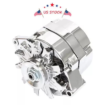 $86.88 • Buy Chrome 12V Alternator 1 Wire For Chevy GM BBC SBC 327-350-396-427-454 110Amp