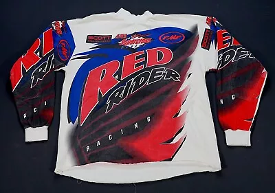 Rare VTG SCOTT STRATEGIC GEAR Supercross Series Red Rider Motocross T Shirt 90s  • $69.99