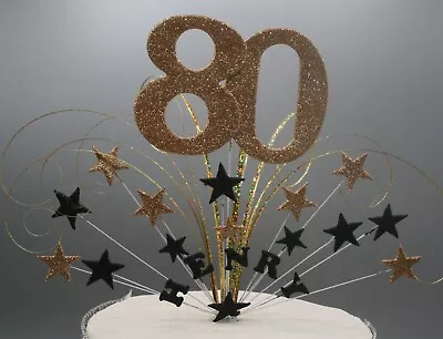 18th 21st 30th 40th 50th Cake Topper Birthday Cake Decoration Stars On Wires 002 • £14.99