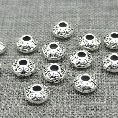 15pcs Of 925 Sterling Silver Saucer UFO Spacer Beads For Bracelet • $15.43