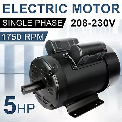 5HP Air Compressor Electric Motor 184T Single Phase 1750RPM TEFC Compressor Duty • $409.99