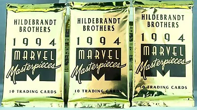 1994 Marvel Masterpieces (3) Factory Sealed Hobby Packs 10-Cards PP From New Box • $50.83