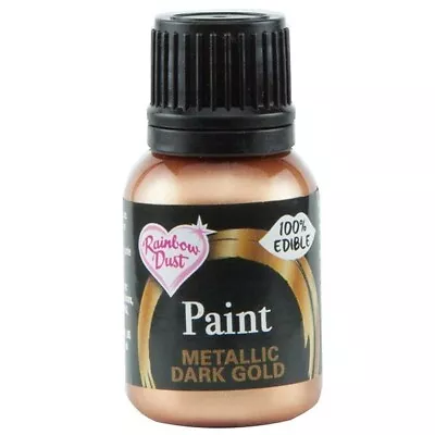 Metallic Dark Gold Edible Food Paints Cake Decoration • £8.78