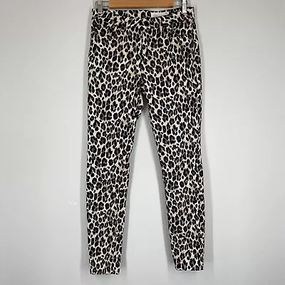 Vince Camuto Women's Leopard Print Midrise Skinny Pants Pockets Size 27/4 • $18.03