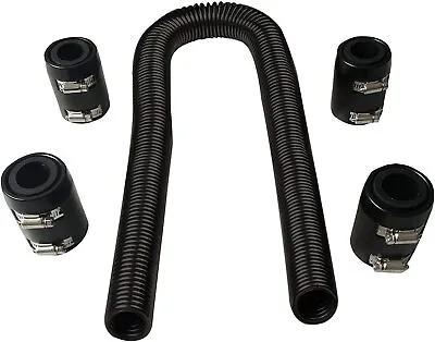 Universal 36'' Stainless Steel Radiator Flexible Coolant Water Hose Kit W/4 Caps • $35.99