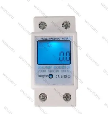 £9.99 • Buy Digital LCD Kwh Wattmeter Power Consumption Energy Meter Electric Din Rail 230V