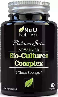 Probiotics Capsules 5 High Strength Active Strains 60 Billion CFU Source Powder • £19.97