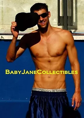 MICHAEL PHELPS SHIRTLESS SWIMMER BEEFCAKE Photo W CAP • $12.99