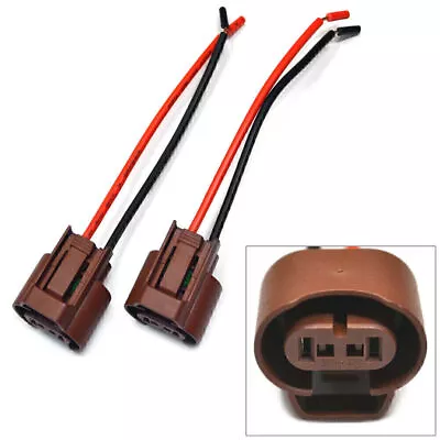 Wire Pigtail Female U 9006 HB4 Two Harness Fog Light Socket Connector Lamp NEW • $9.81